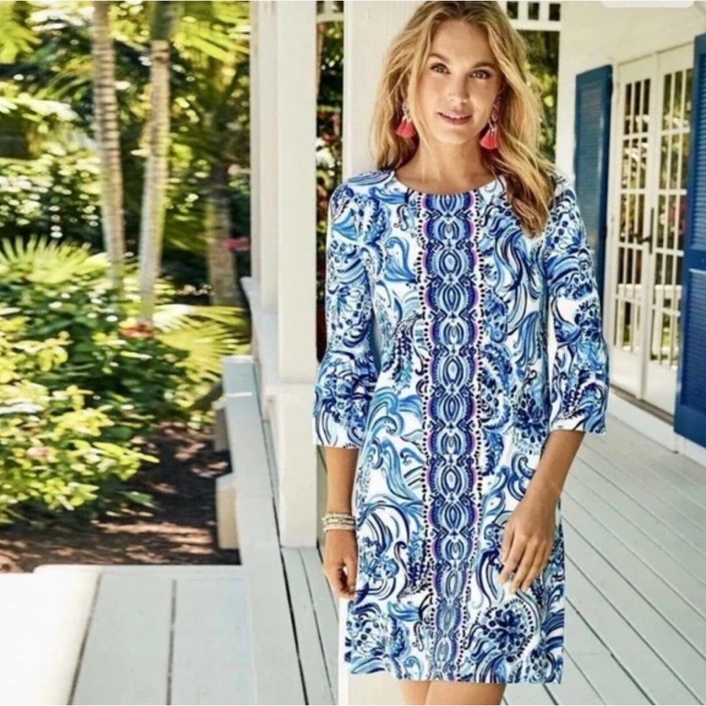 NWT Lilly Pulitzer Ophelia Swing Jersey Dress Resort White Don't Be Jelly